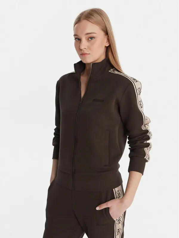 Guess Guess Majica dugih rukava V2YQ16 KB3P2 Smeđa Regular Fit