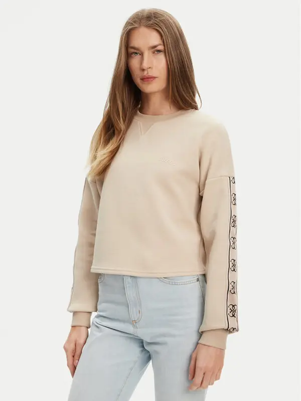 Guess Guess Majica dugih rukava V3BQ16 KB3P2 Bež Regular Fit