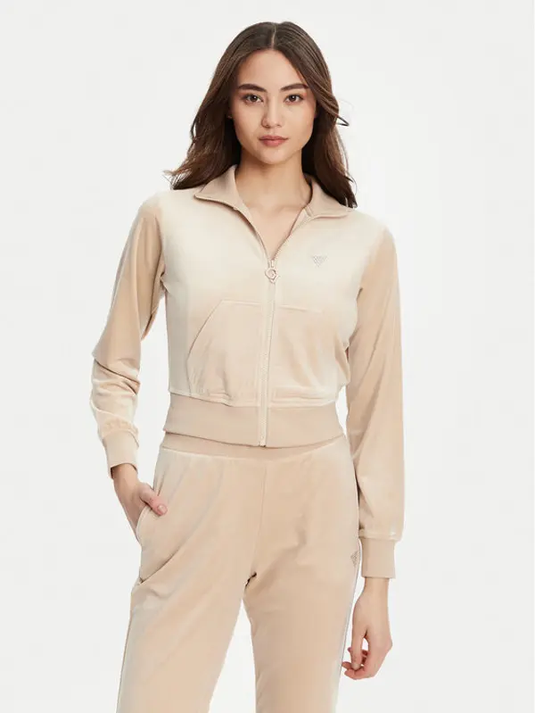 Guess Guess Majica dugih rukava V3BQ22 K0232 Bež Regular Fit