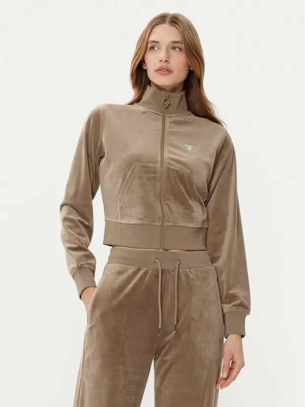 Guess Guess Majica dugih rukava V3BQ22 KBXI2 Smeđa Regular Fit