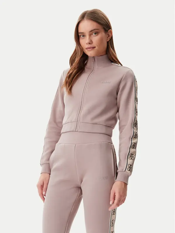 Guess Guess Majica dugih rukava V3RQ12 KB3P2 Smeđa Regular Fit