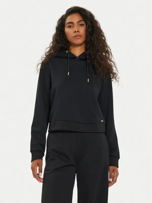 Guess Guess Majica dugih rukava V4BQ02 KCHR2 Crna Regular Fit