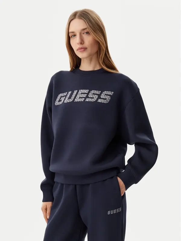 Guess Guess Majica dugih rukava V4BQ15 K7UW2 Tamnoplava Regular Fit