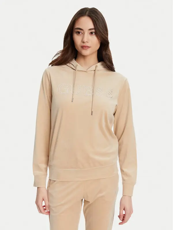Guess Guess Majica dugih rukava V4RQ25 K0232 Bež Regular Fit