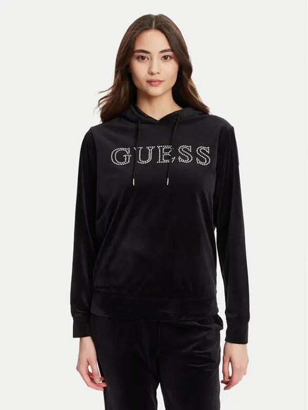 Guess Guess Majica dugih rukava V4RQ25 K0232 Crna Regular Fit