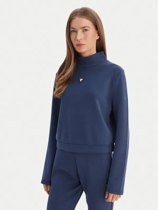 Guess Guess Majica dugih rukava V4YQ05 KCAY2 Tamnoplava Regular Fit