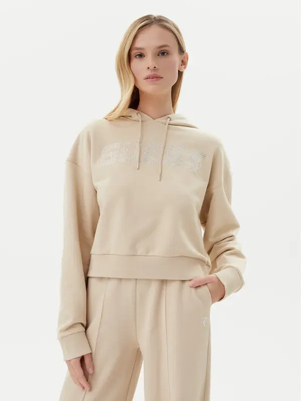 Guess Guess Majica dugih rukava V5GQ09 KCRP0 Bež Relaxed Fit