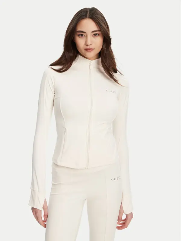 Guess Guess Majica dugih rukava V5RP17 KCD02 Écru Regular Fit