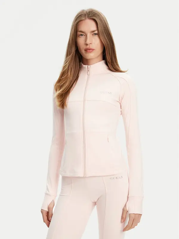Guess Guess Majica dugih rukava V5RP17 KCD02 Ružičasta Regular Fit