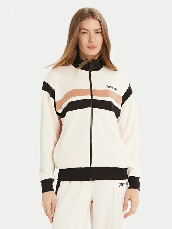 Guess Guess Majica dugih rukava V5RQ00 KCO72 Écru Regular Fit