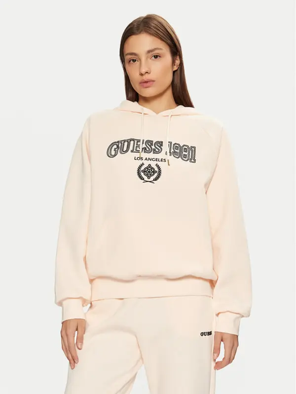 Guess Guess Majica dugih rukava V5RQ02 KCLD1 Écru Regular Fit