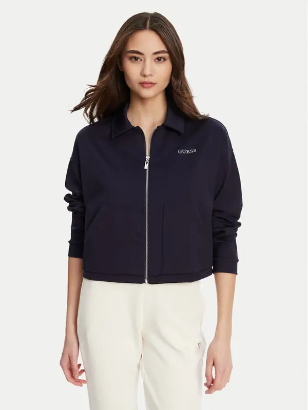 Guess Guess Majica dugih rukava V5YL08 KCX42 Tamnoplava Regular Fit