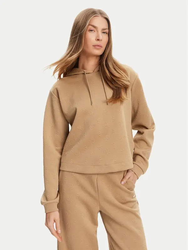 Guess Guess Majica dugih rukava V5YQ04 KBSL2 Bež Regular Fit