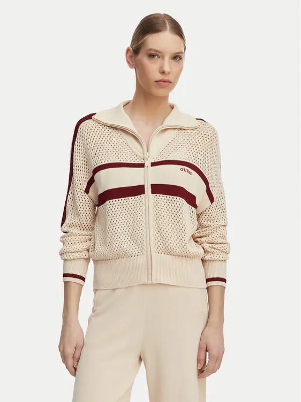 Guess Guess Majica dugih rukava V6GR08 Z0729 Bež Regular Fit