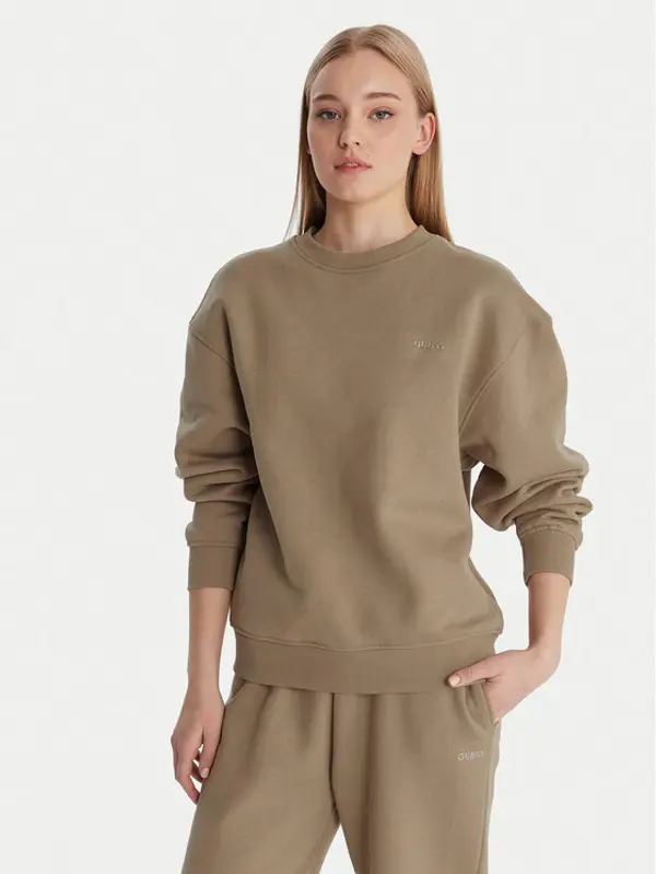 Guess Guess Majica dugih rukava V6RQ13 K9V31 Bež Regular Fit