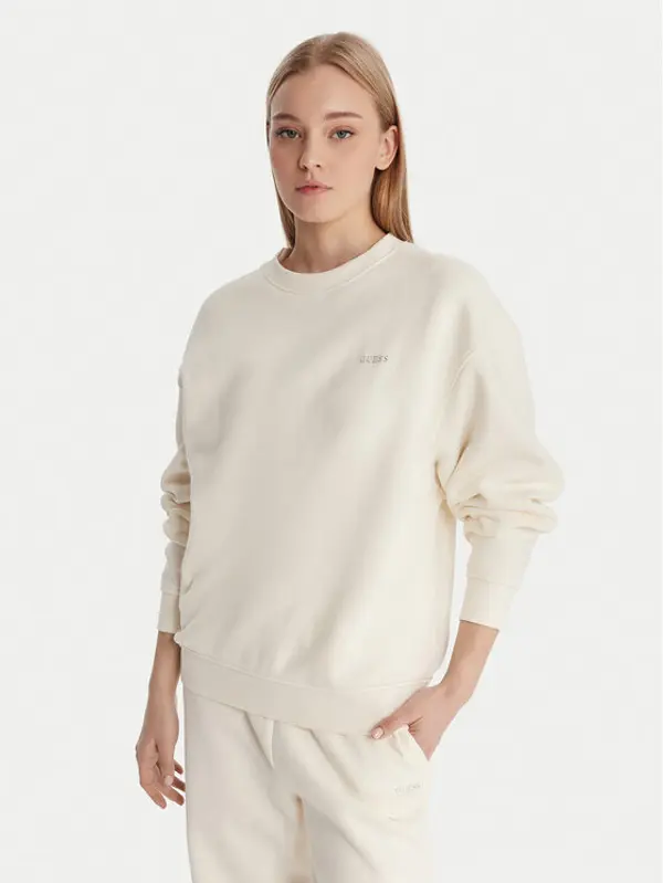 Guess Guess Majica dugih rukava V6RQ13 K9V31 Écru Regular Fit