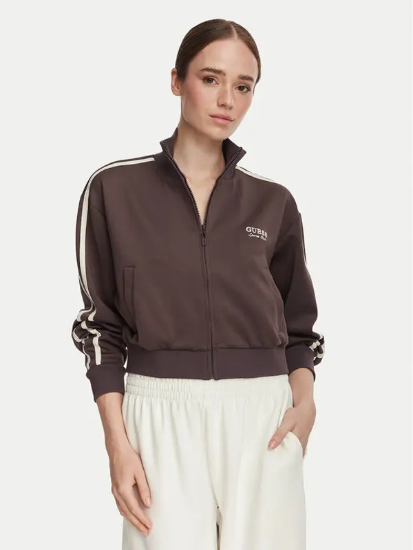 Guess Guess Majica dugih rukava V6YQ07 K4287 Smeđa Regular Fit