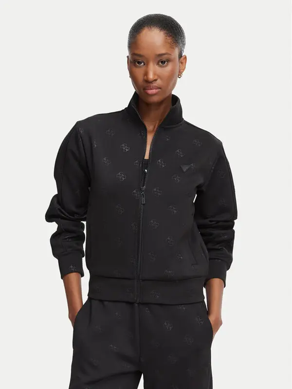 Guess Guess Majica dugih rukava V6YQ12 K4297 Crna Regular Fit