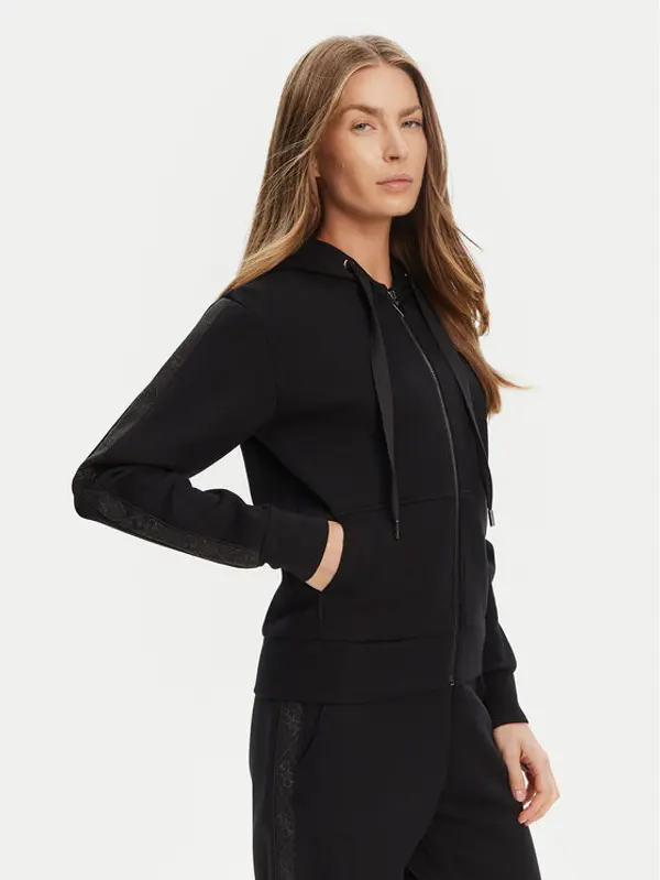Guess Guess Majica dugih rukava W5YQ05 KBYE2 Crna Regular Fit