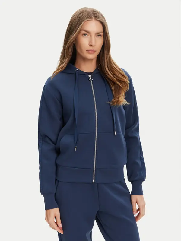 Guess Guess Majica dugih rukava W5YQ05 KBYE2 Tamnoplava Regular Fit