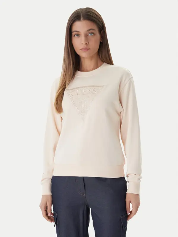 Guess Guess Majica dugih rukava W6GQ09 K3183 Ružičasta Regular Fit