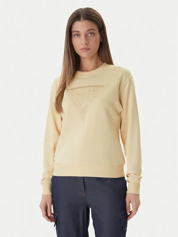 Guess Guess Majica dugih rukava W6GQ09 K3183 Ružičasta Regular Fit
