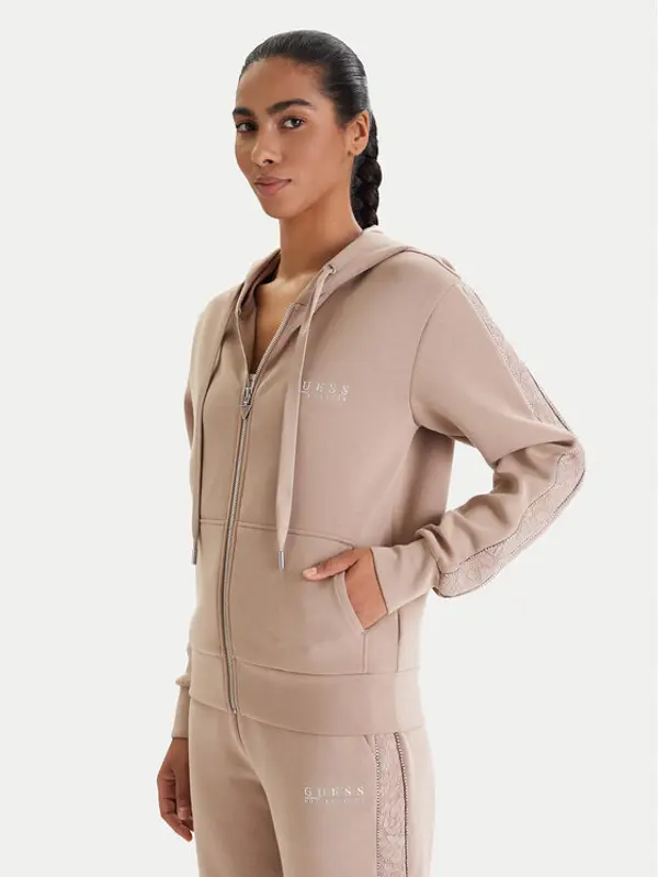 Guess Guess Majica dugih rukava W6RQ12 KBYE2 Bež Regular Fit
