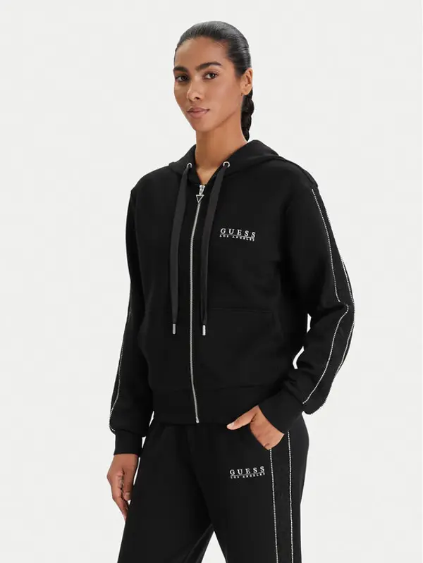 Guess Guess Majica dugih rukava W6RQ12 KBYE2 Crna Regular Fit