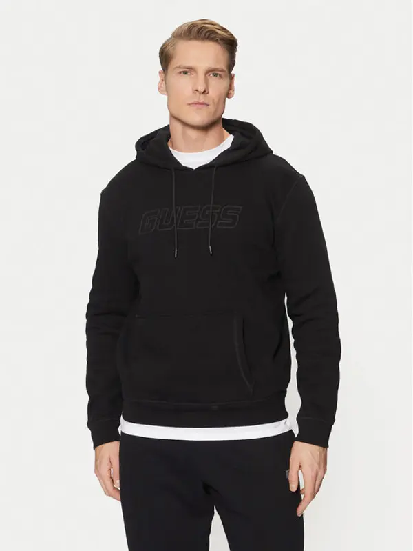 Guess Guess Majica dugih rukava Z4YQ12 K9V31 Crna Regular Fit
