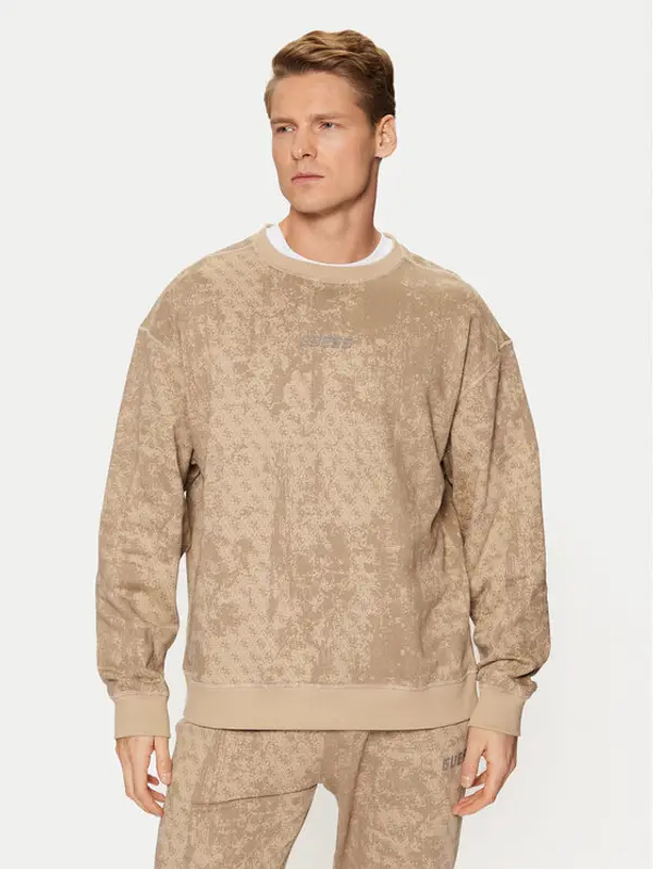 Guess Guess Majica dugih rukava Z5RQ17 K9YI1 Bež Regular Fit