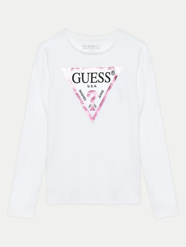 Guess Guess Majica J84I36 K8HM0 Bijela Regular Fit