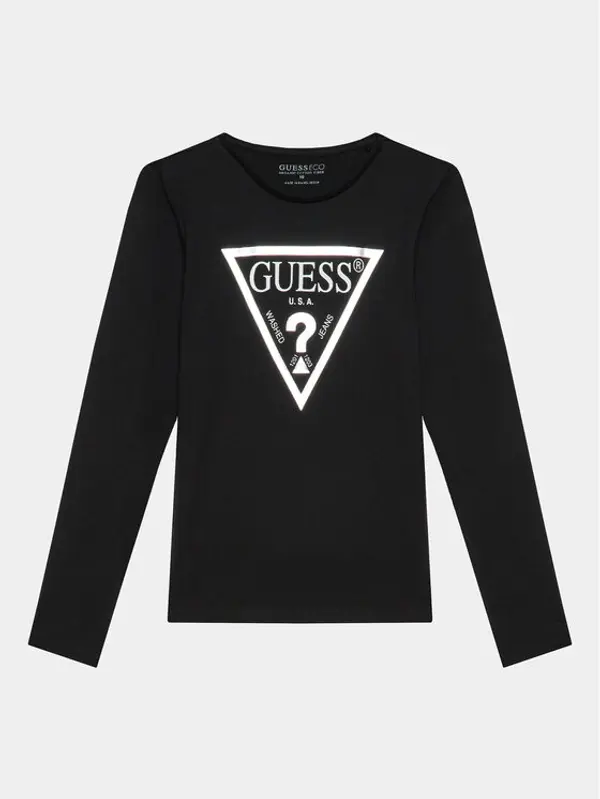 Guess Guess Majica J84I36 K8HM0 Crna Regular Fit