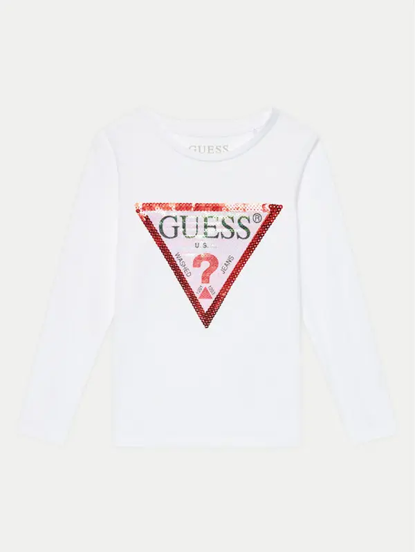 Guess Guess Majica K4RI30 K6YW1 Bijela Regular Fit