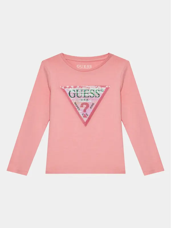 Guess Guess Majica K4RI30 K6YW1 Ružičasta Regular Fit