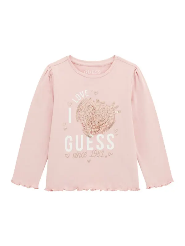 Guess Guess Majica K5BI14 J1314 Ružičasta Regular Fit