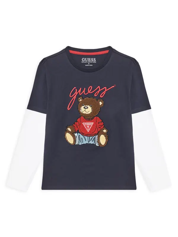 Guess Guess Majica L4BI13 I3Z14 Tamnoplava Regular Fit