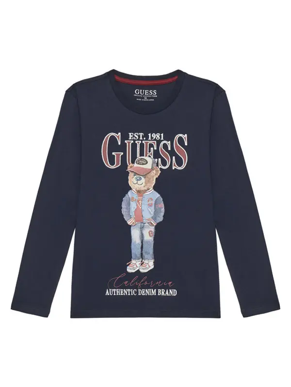 Guess Guess Majica L5YI30 K8HM4 Tamnoplava Regular Fit