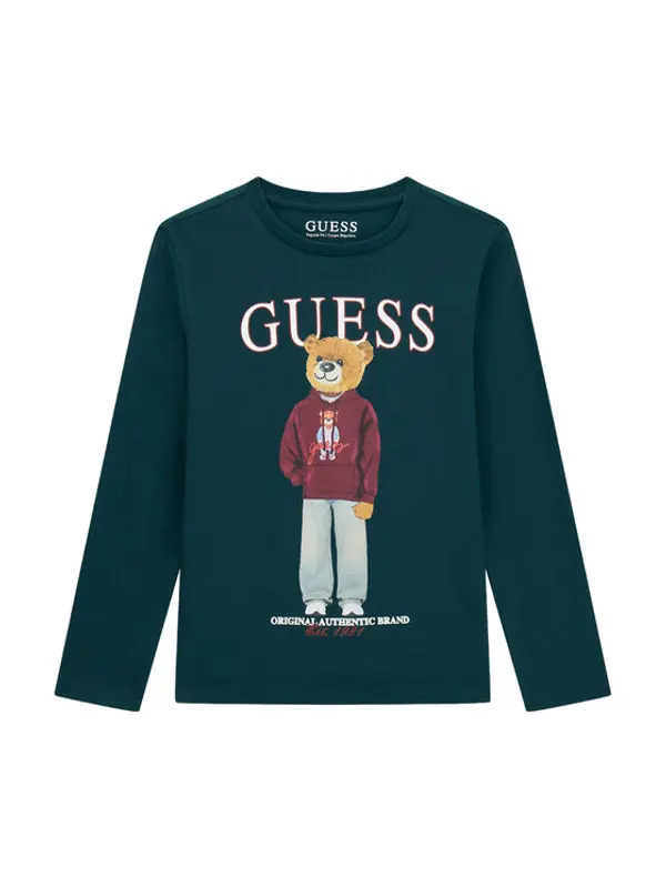 Guess Guess Majica L6YI20 K3752 Tamno zelena Regular Fit