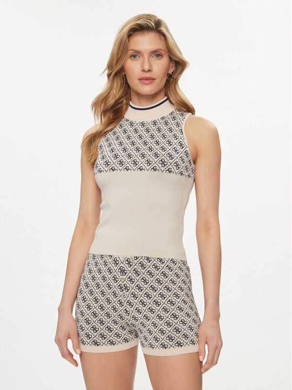 Guess Guess Majica Lise W3YR26 Z37K0 Bež Regular Fit