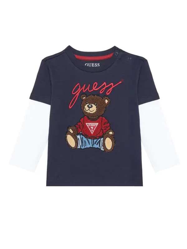 Guess Guess Majica N4BI08 I3Z14 Tamnoplava Regular Fit