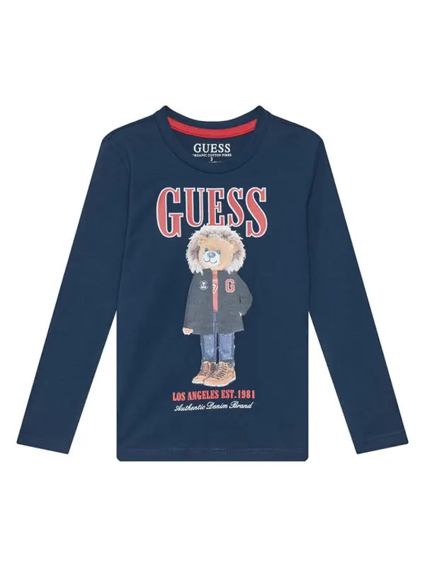 Guess Guess Majica N5BI04I3Z14 Tamnoplava Regular Fit
