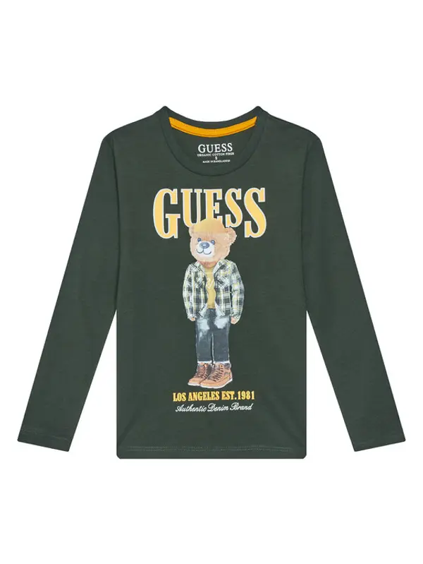 Guess Guess Majica N5BI04I3Z14 Zelena Regular Fit