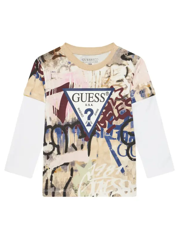 Guess Guess Majica N5YI09 K8HM4 Šarena Regular Fit
