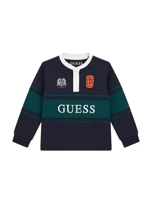 Guess Guess Majica N6YI16 6K4432 Tamnoplava Regular Fit