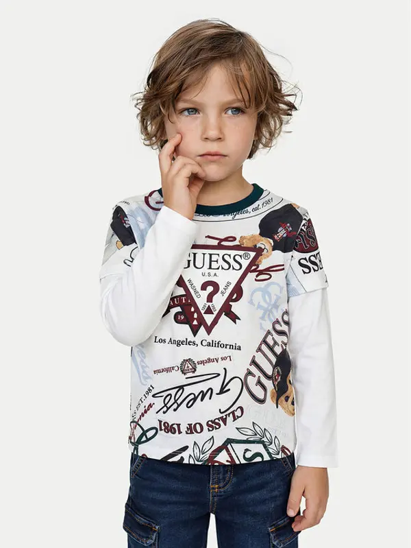 Guess Guess Majica N6YI22 K3878 Bijela Regular Fit