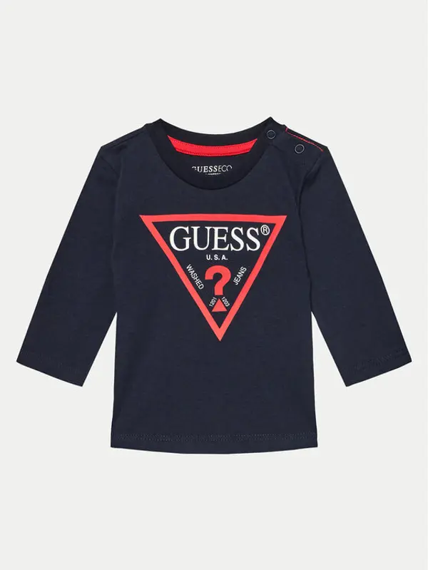 Guess Guess Majica N84I24 K8HM0 Tamnoplava Regular Fit