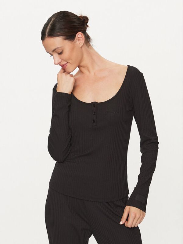 Guess Guess Majica O3BP01 KBXB2 Crna Slim Fit