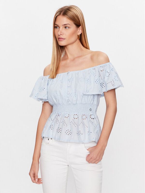 Guess Guess Majica Peggy W3GH89 WFG40 Plava Regular Fit