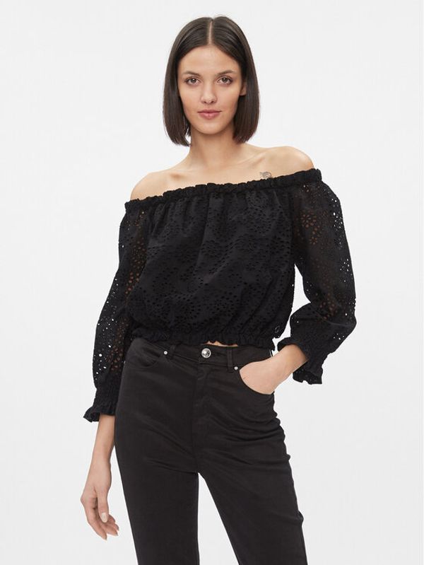 Guess Guess Majica Rafa W3GH95 WFDC0 Crna Regular Fit