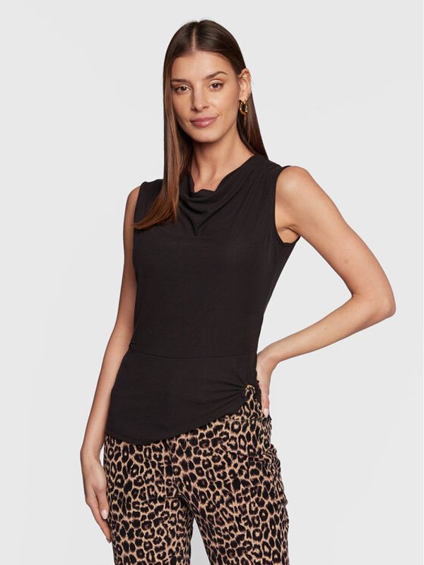 Guess Guess Majica Ramona W3RP42 KAQL2 Crna Slim Fit